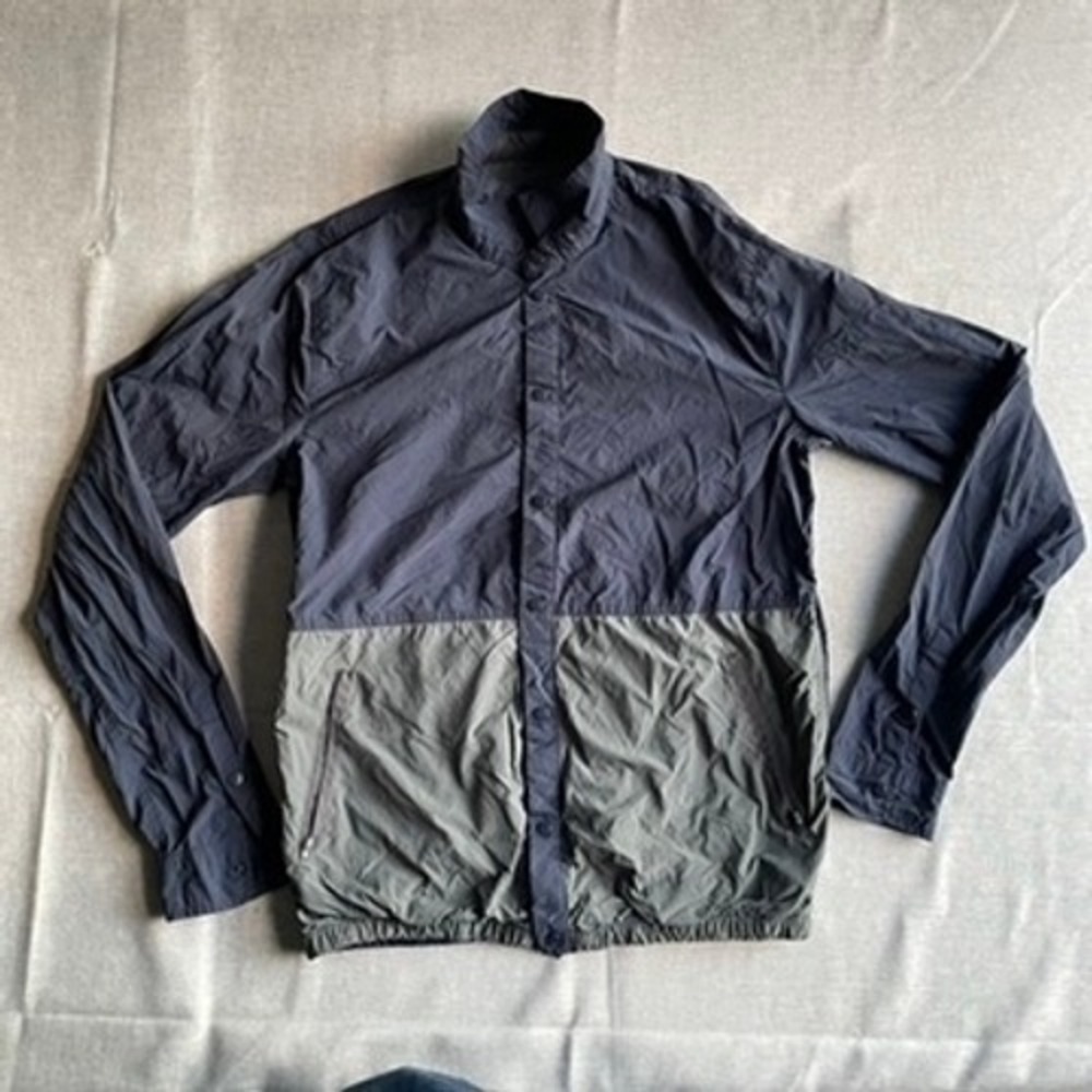 Minimum Whitley Jacket Mens Medium Nylon Button Up Two Tone Casual Top